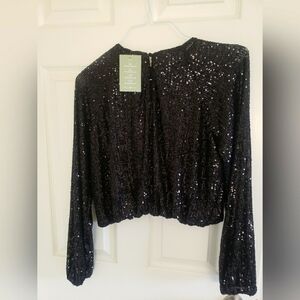 H&M Sequins Blouson Top